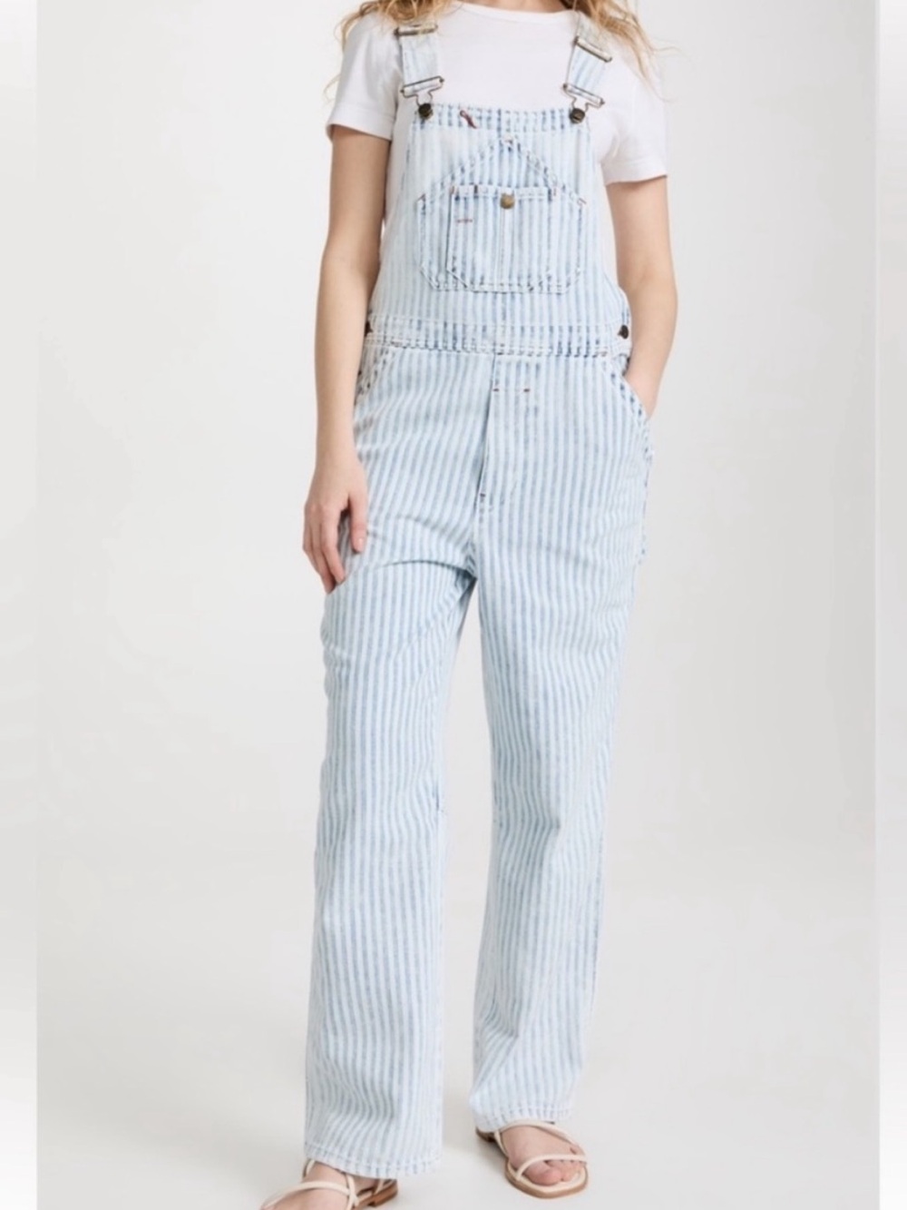 Faherty Topsail Railroad Stripe Overalls Size S NWT $178